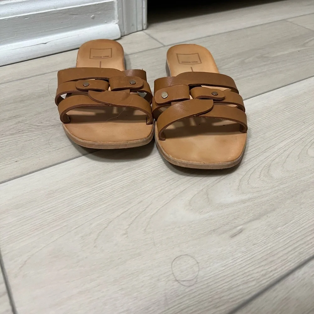 Dolce Vita Tan Size 8 Cait Slides - Picture 7 of 9